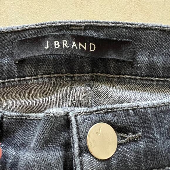J Brand ALANA Ashes Destruct (Black Distressed) High Waisted Jeans Size 27 - Picture 6 of 8